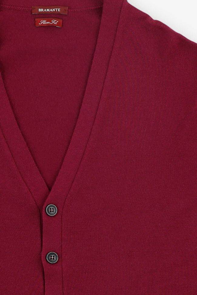 bramante Strickwaren Herren Bramante Cardigan Slim Einfarbig 100% Merinowolle Extrafine Letzte 3 Tage
