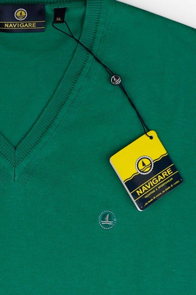navigare Strickwaren Herren Navigare V-Ausschnitt Slim Einfarbig 100% Baumwolle JETZT KAUFEN