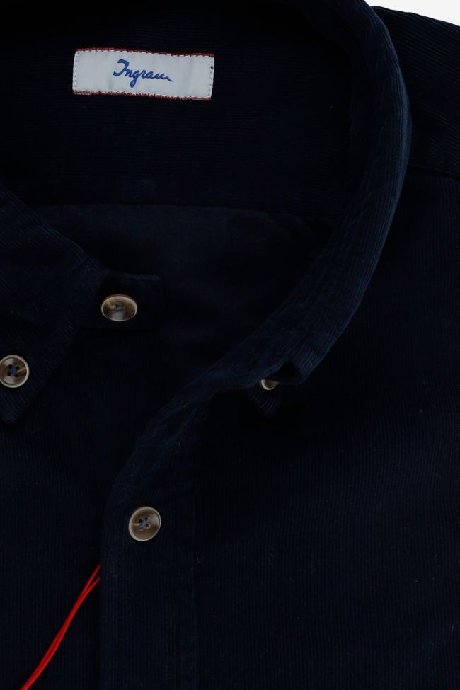 ingram Hemd Herren Ingram Slim Einfarbig 100% Baumwolle kragen Button-Down Lange Ärmel 50% Rabatt mit kostenlosem Versand