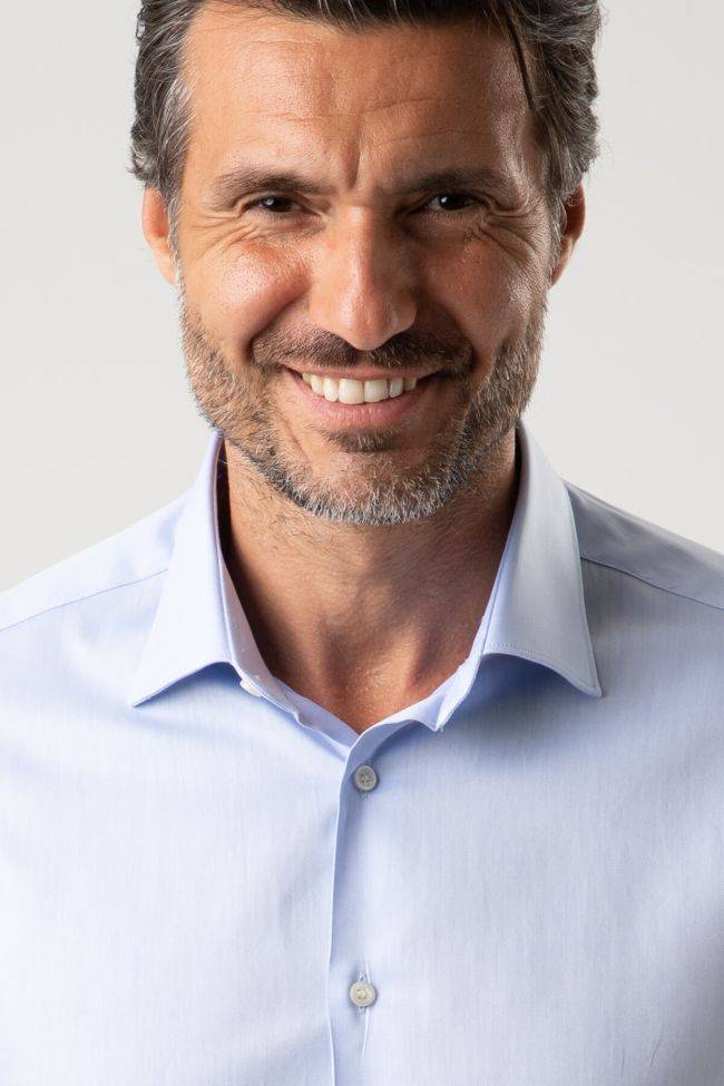 ingram Hemd Herren Ingram Slim Einfarbig 100% Baumwolle kragen Italienisch Lange Ärmel 2025