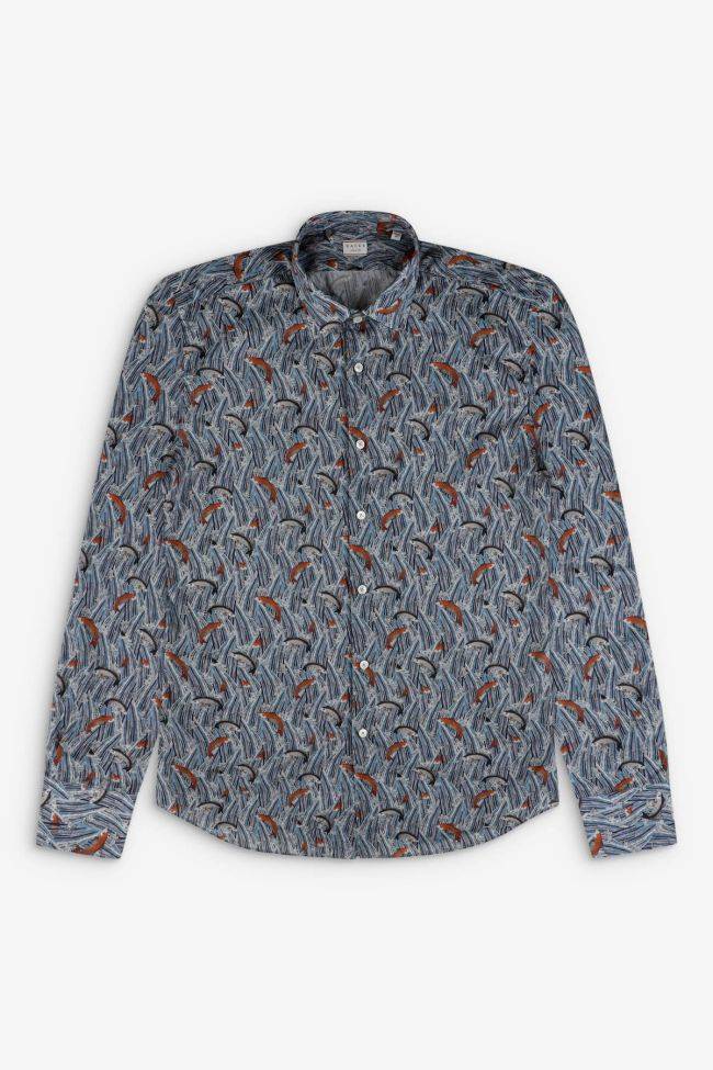 xacus Hemd Herren Xacus Regular Muster 100% Baumwolle kragen Italienisch Lange Ärmel Online