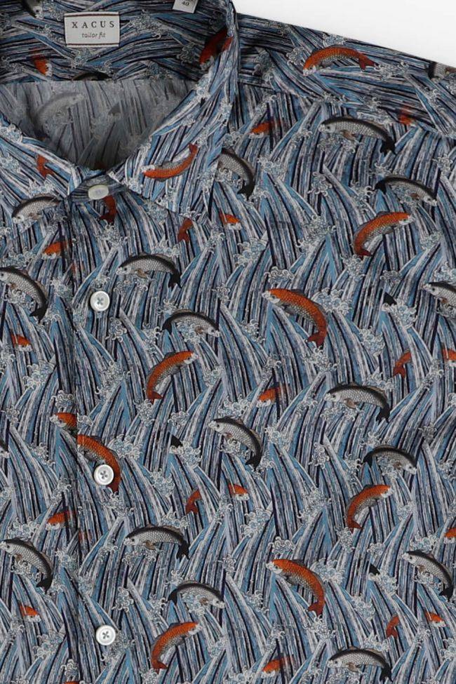 xacus Hemd Herren Xacus Regular Muster 100% Baumwolle kragen Italienisch Lange Ärmel Online