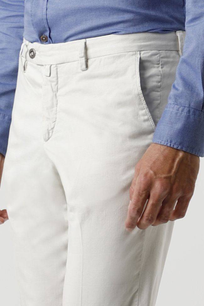 b-settecento Hose Herren B-Settecento Chinos Slim Karo 98% wool 2% EL Online Shopping