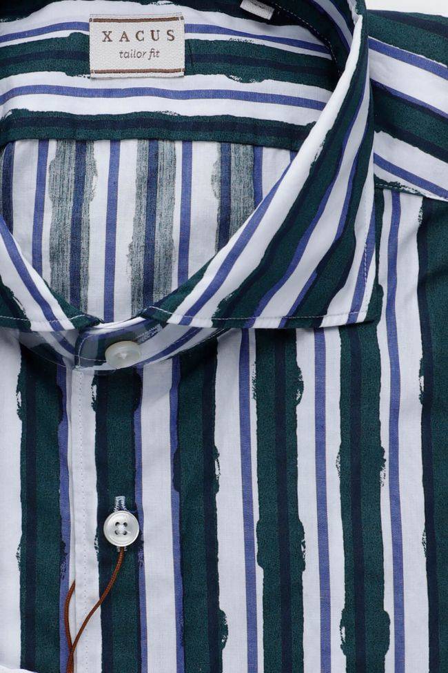 xacus Hemd Herren Xacus Regular Streifen 100% Baumwolle kragen Französisch Lange Ärmel Letzte 2 Tage