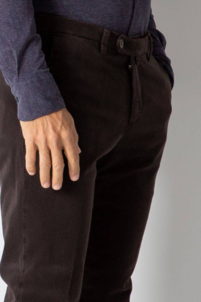 b-settecento Hose Herren B-Settecento Chinos Slim Halb Unifarben 97% Baumwolle 3% elastan Im Verkauf
