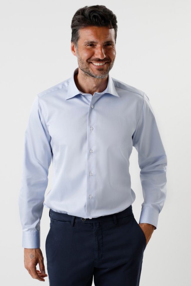 aplomb Hemd Herren Aplomb Regular Bügelfreie Einfarbig 100% Baumwolle kragen Italienisch Lange Ärmel Angebote