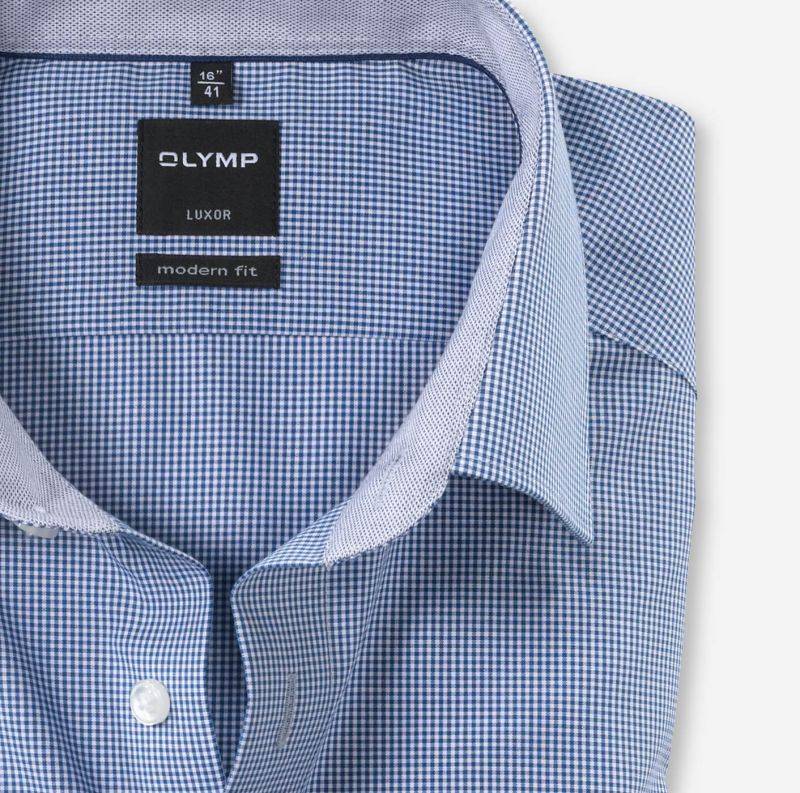 olymp Hemd Herren Olymp Classic Bügelfreie Karo kragen Italienisch Lange Ärmel Schlussverkauf