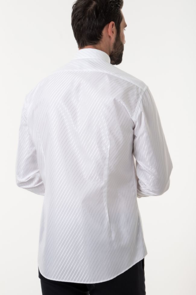 ingram Hemd Herren Ingram Slim Streifen 60% Baumwolle, 40% Viskose kragen Kläppchenkragen Lange Ärmel Neuheiten