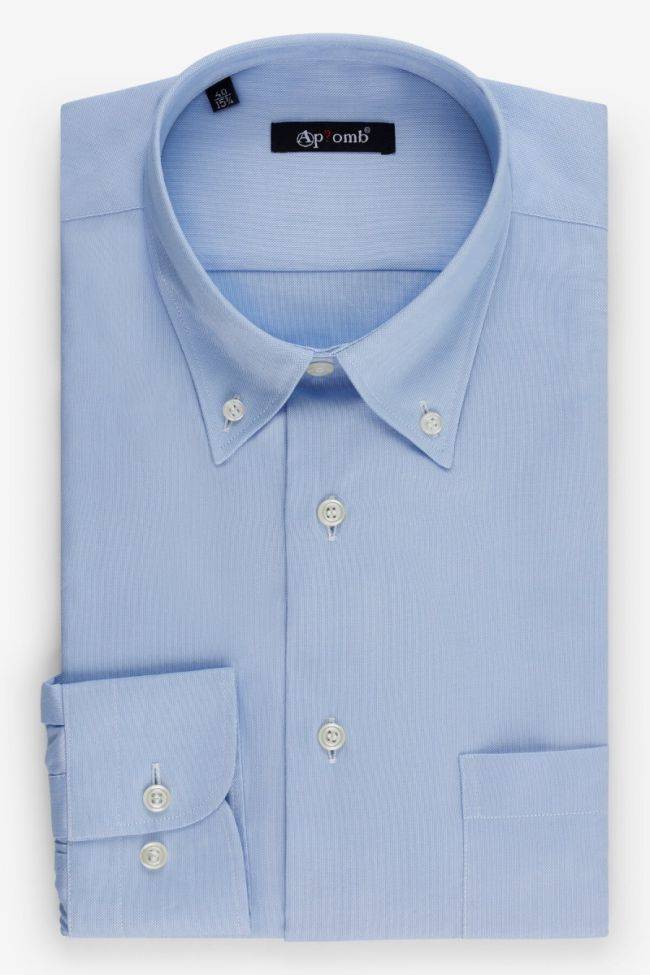 aplomb Hemd Herren Aplomb Classic Einfarbig 100% Baumwolle kragen Button-Down Lange Ärmel Saisonale Angebote