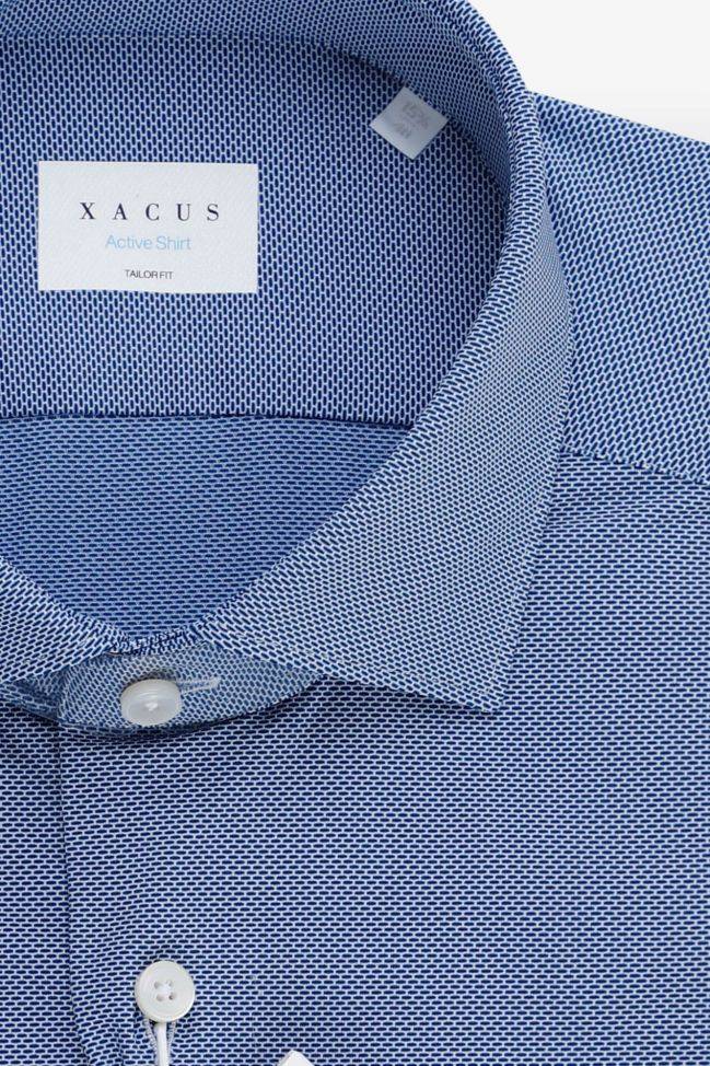 xacus Hemd Herren Xacus Regular Halb Unifarben 86% polyamide 14% elastane kragen Französisch Lange Ärmel Räumungsverkauf