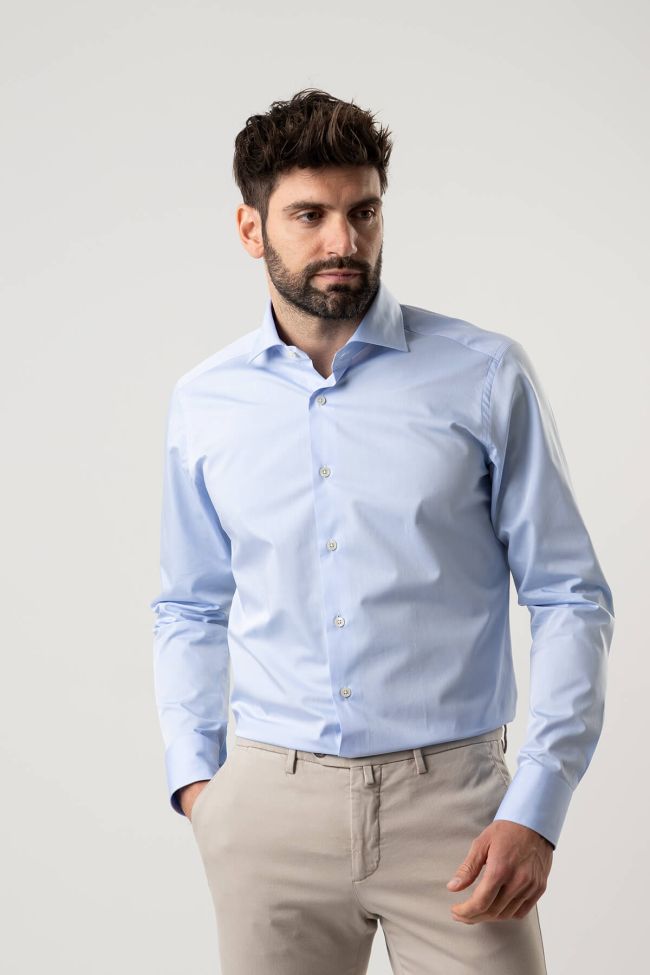 caliban Hemd Herren Caliban Regular Einfarbig 100% Baumwolle kragen Französisch Lange Ärmel JETZT KAUFEN