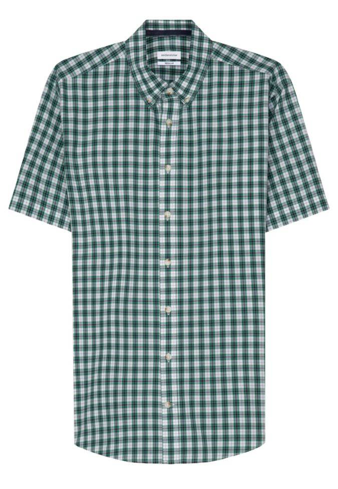 seidensticker Hemd Herren Seidensticker Regular Bügelfreie Karo kragen Button-Down Kurze Ärmel Rabatte dieses Monats