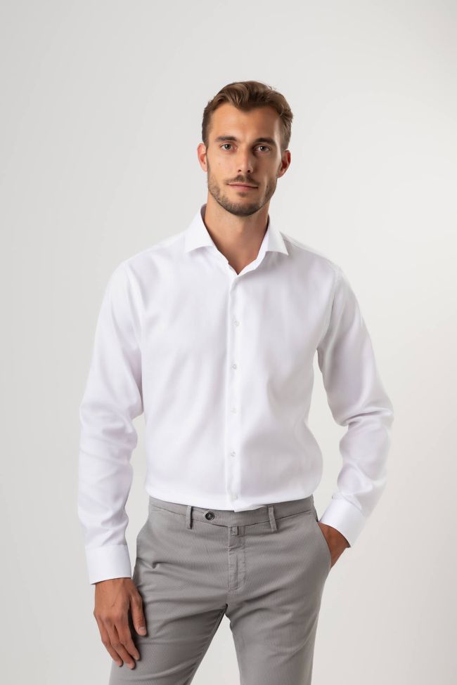 seidensticker Hemd Herren Seidensticker Regular Bügelfreie Einfarbig 100% Baumwolle kragen Französisch Lange Ärmel im Angebot