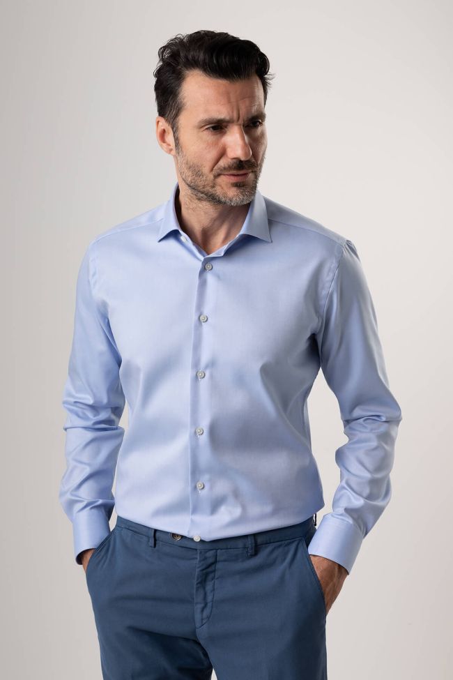 xacus Hemd Herren Xacus Regular Bügelfreie Einfarbig 100% Baumwolle kragen Französisch Lange Ärmel Blitzverkäufe