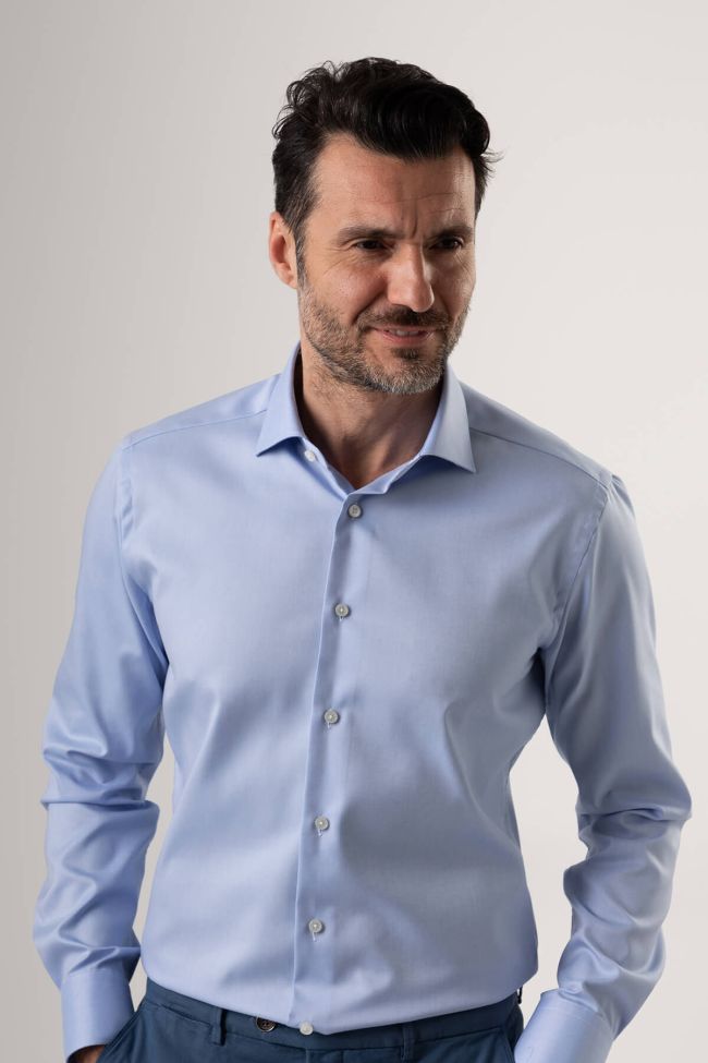 xacus Hemd Herren Xacus Regular Bügelfreie Einfarbig 100% Baumwolle kragen Französisch Lange Ärmel Blitzverkäufe