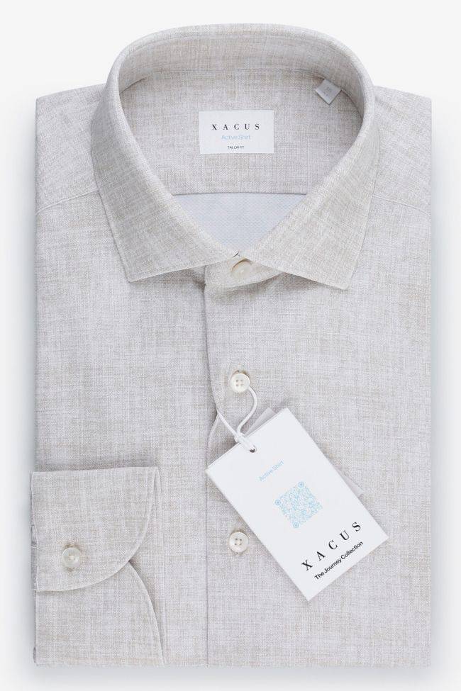 xacus Hemd Herren Xacus Regular Bügelfreie Halb Unifarben 86% poliammide 14% elastan kragen Französisch Lange Ärmel Günstig kaufen