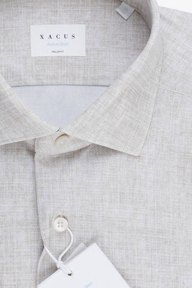 xacus Hemd Herren Xacus Regular Bügelfreie Halb Unifarben 86% poliammide 14% elastan kragen Französisch Lange Ärmel Günstig kaufen