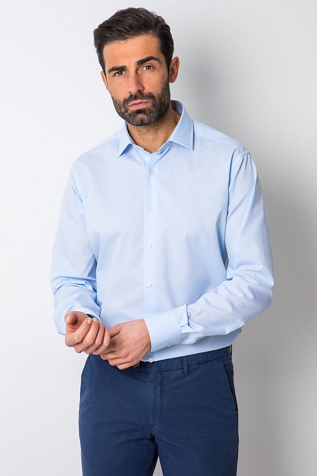 ingram Hemd Herren Ingram Regular Bügelfreie Halb Unifarben 100% Baumwolle kragen Italienisch Lange Ärmel Weihnachtsangebot