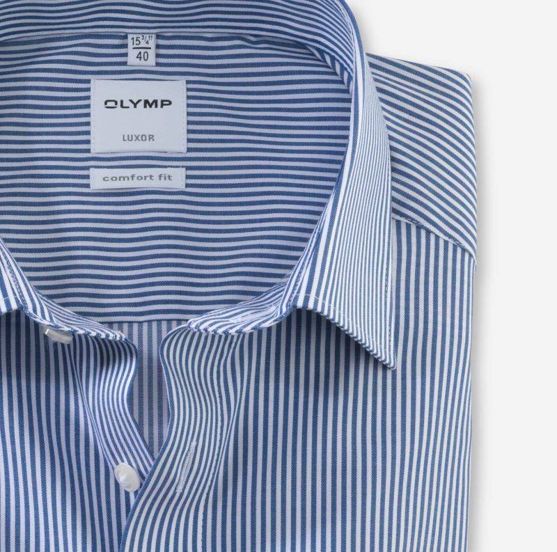 olymp Hemd Herren Olymp Comfort Bügelfreie Streifen kragen Italienisch Lange Ärmel Top Angebot