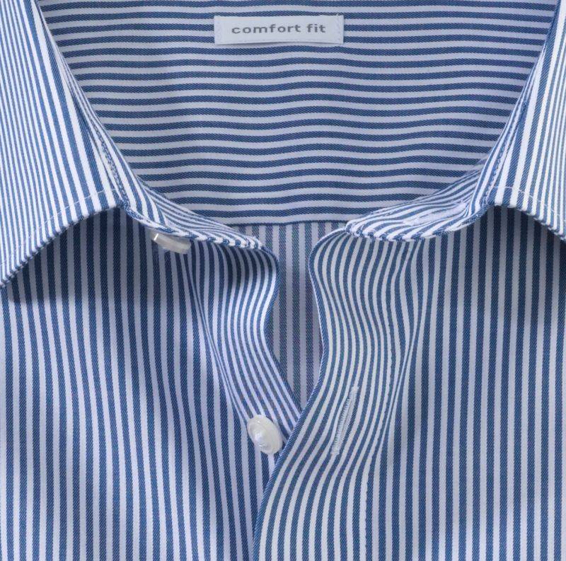 olymp Hemd Herren Olymp Comfort Bügelfreie Streifen kragen Italienisch Lange Ärmel Top Angebot