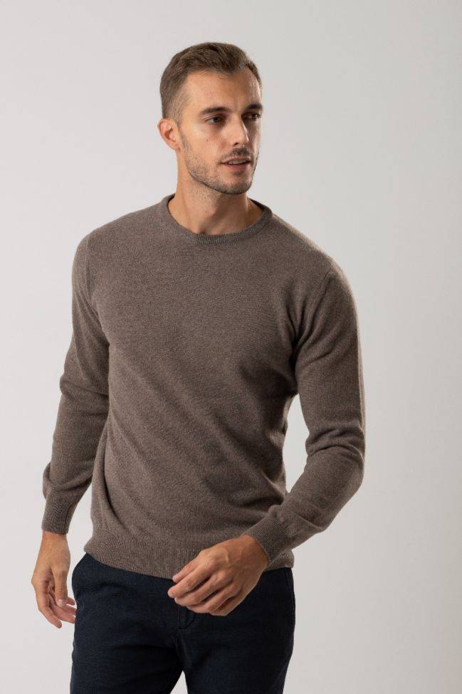 privati firenze Strickwaren Herren Privati Firenze Rundhalsausschnitt Slim Einfarbig 100% Kaschmir Exklusive Angebote