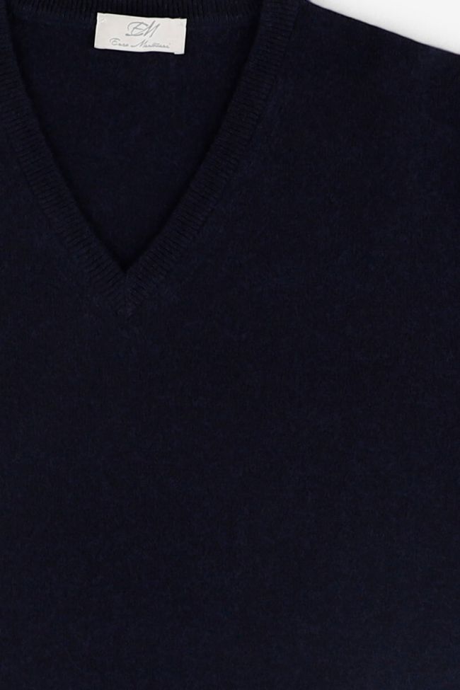 enzo mantovani Strickwaren Herren Enzo Mantovani V-Ausschnitt Regular Einfarbig 100% Kaschmir Sonderangebote