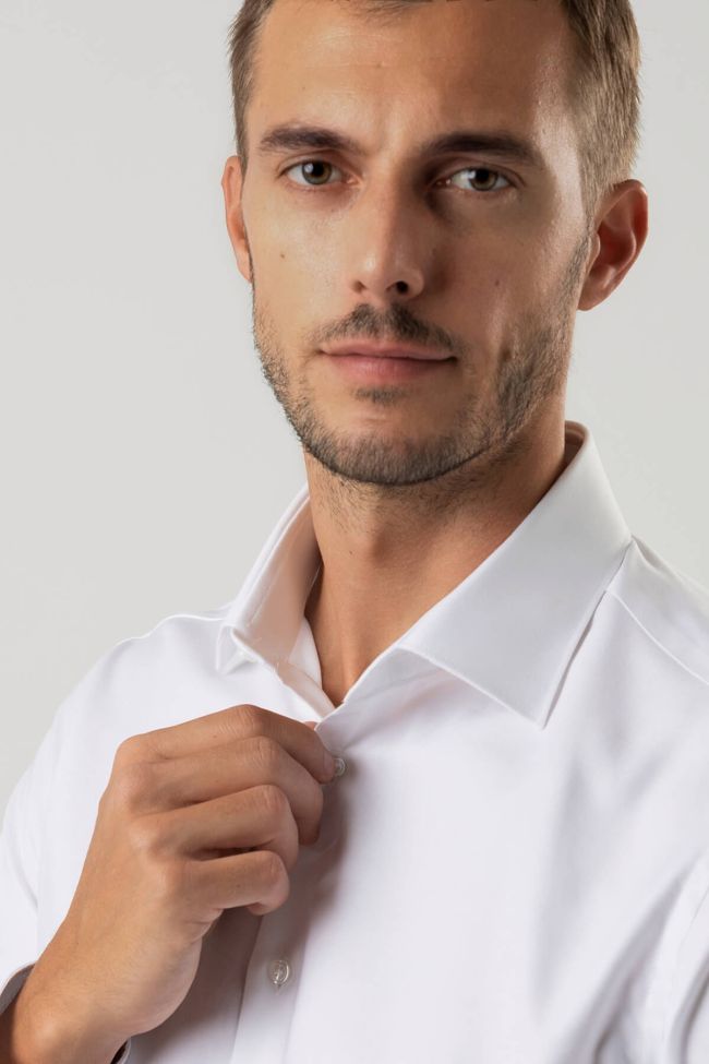 ingram Hemd Herren Ingram Slim Einfarbig 100% Baumwolle kragen Italienisch Lange Ärmel Kostenloser Versand