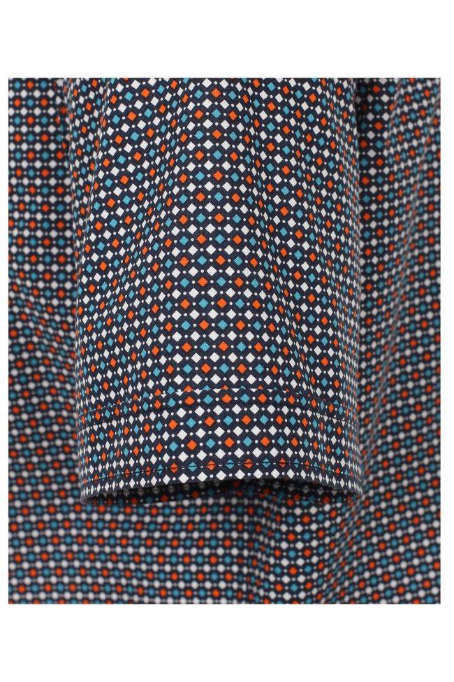casamoda Hemd Herren Casamoda Comfort Muster kragen Button-Down Kurze Ärmel Großer Ausverkauf