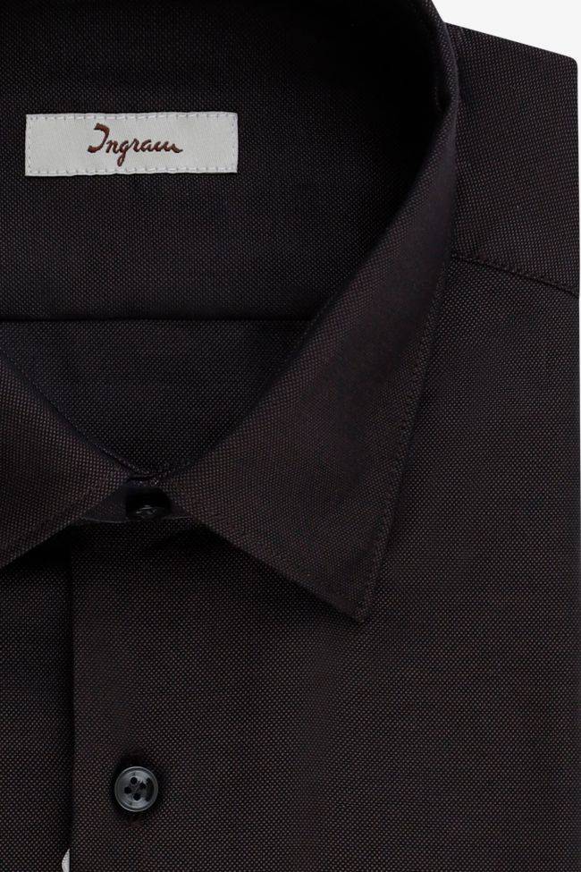 ingram Hemd Herren Ingram Slim Halb Unifarben 100% Baumwolle kragen Italienisch Lange Ärmel Begrenztes Angebot