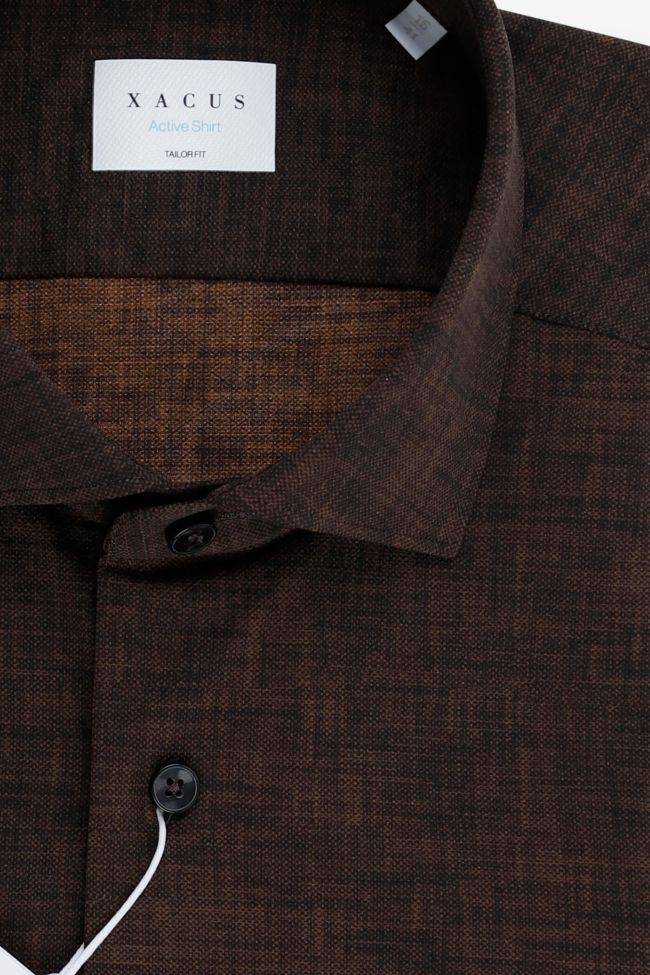 xacus Hemd Herren Xacus Regular Einfarbig 86% polyamide 14% elastane kragen Französisch Lange Ärmel Cyber Monday