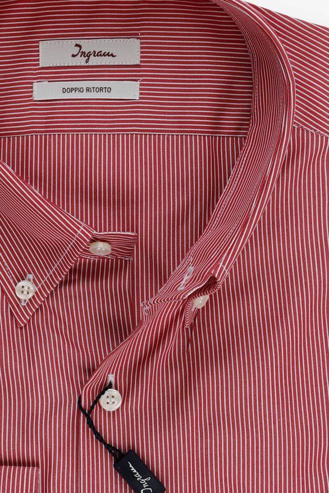 ingram Hemd Herren Ingram Slim Streifen 100% Baumwolle kragen Button-Down Lange Ärmel Osterangebot