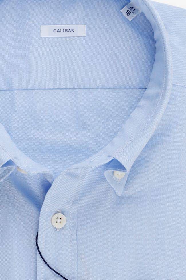 caliban Hemd Herren Caliban Regular Einfarbig 100% Baumwolle kragen Button-Down Lange Ärmel Vatertagsangebot