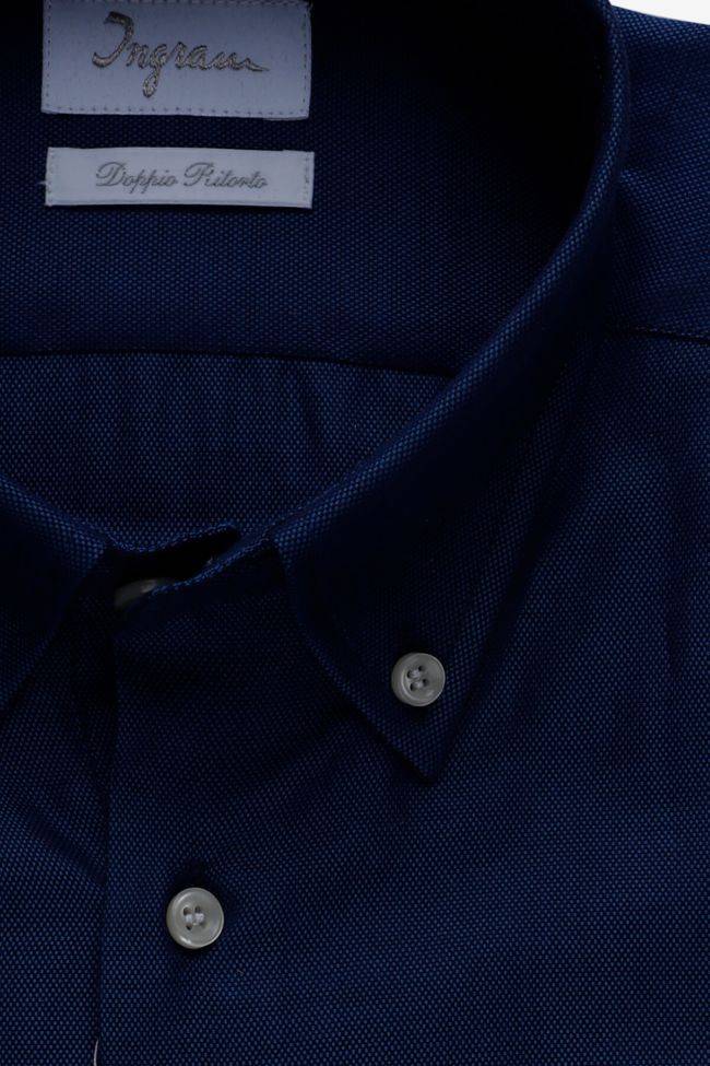 ingram Hemd Herren Ingram Regular Einfarbig 100% Baumwolle kragen Button-Down Lange Ärmel Valentinstagsangebot