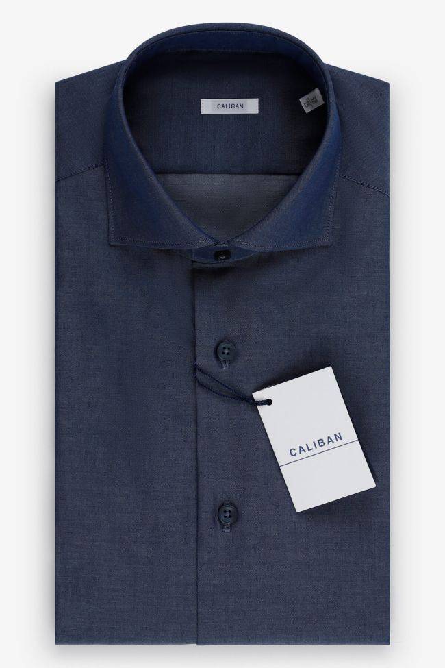caliban Hemd Herren Caliban Regular Einfarbig 100% Baumwolle kragen Französisch Lange Ärmel Top Angebot