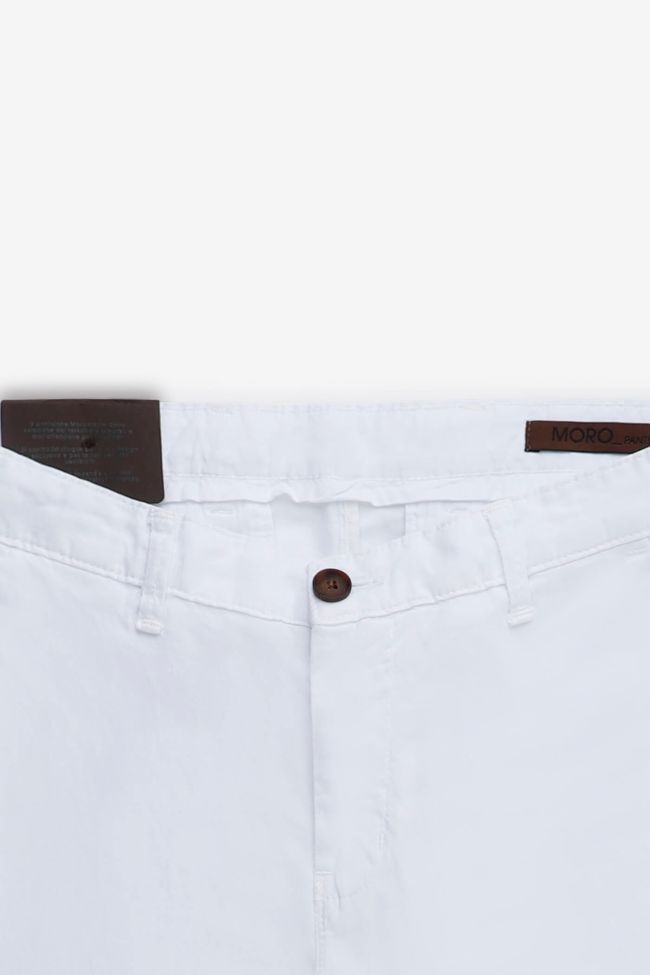 moro Hose Herren Moro Chinos Slim Einfarbig 66% polyester 34%linen Kostenloser Versand international