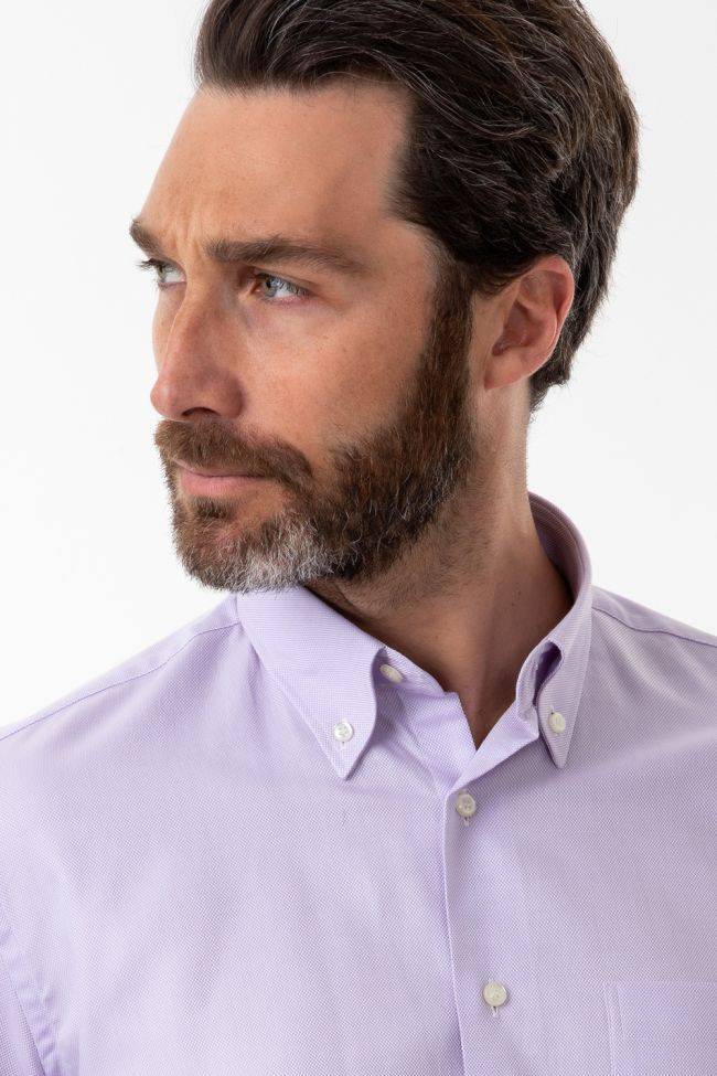 aplomb Hemd Herren Aplomb Classic Einfarbig 100% Baumwolle kragen Button-Down Lange Ärmel im Angebot