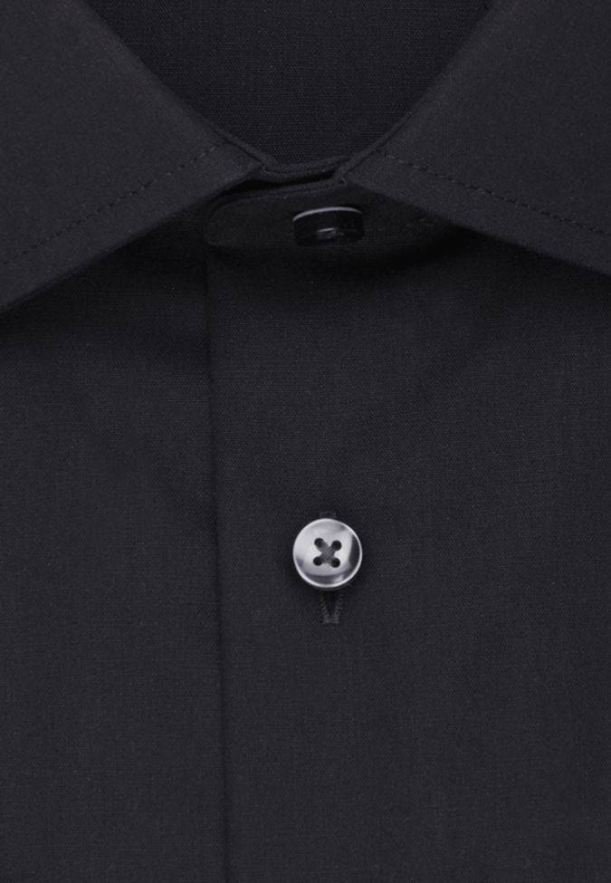 seidensticker Hemd Herren Seidensticker Slim Bügelfreie Einfarbig kragen Italienisch Kurze Ärmel Fabrikpreis