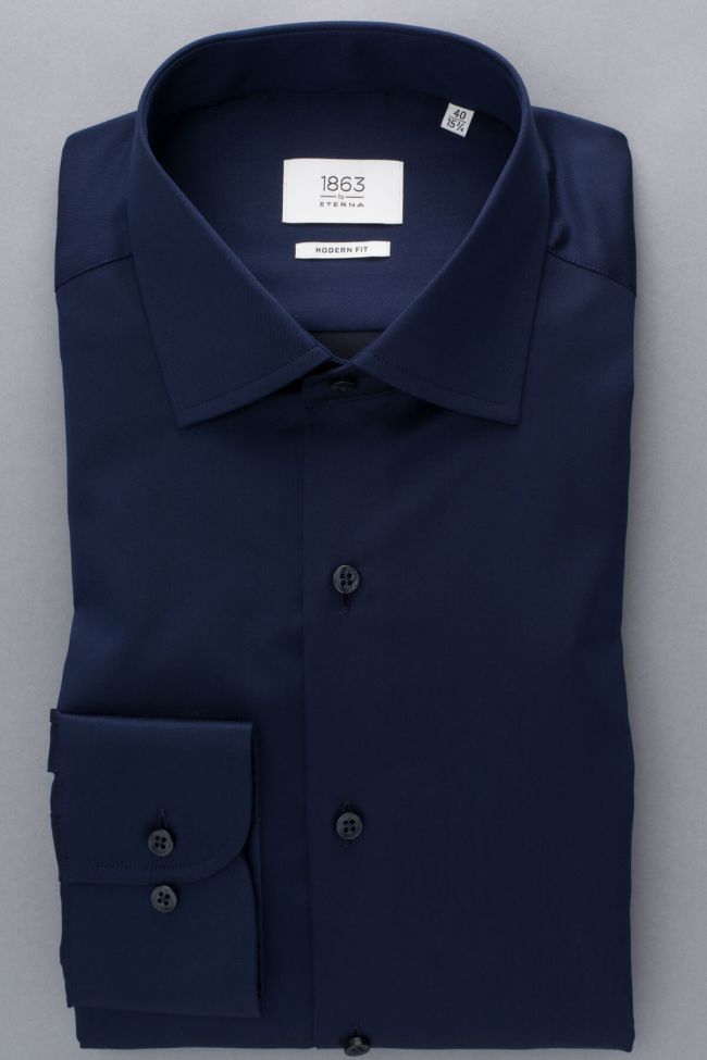eterna Hemd Herren Eterna Classic Bügelfreie kragen Italienisch Lange Ärmel Flash Sale