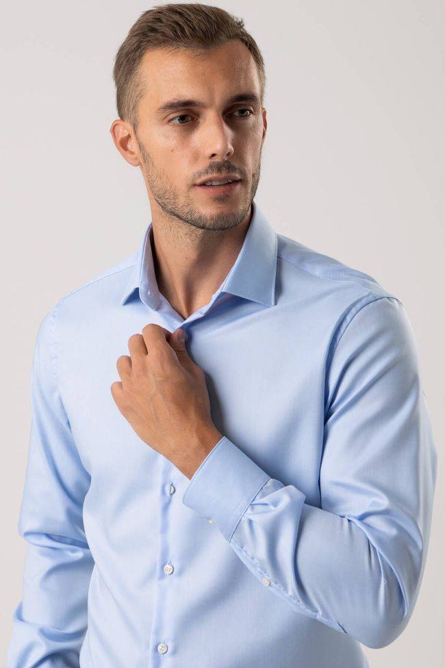 ingram Hemd Herren Ingram Slim Bügelfreie Einfarbig 100% Baumwolle kragen Italienisch Lange Ärmel Begrenztes Angebot