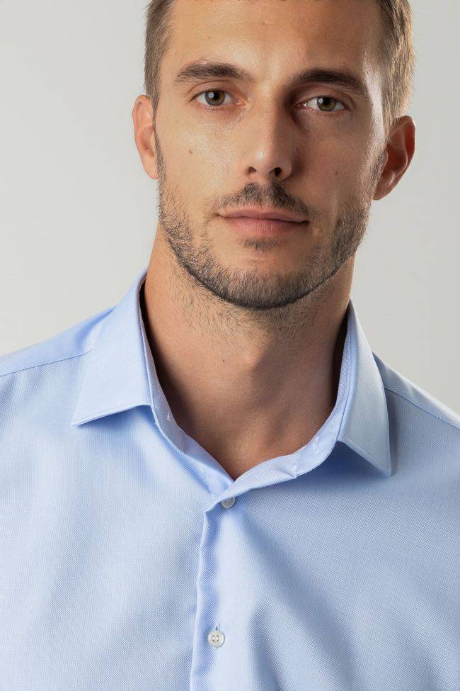 ingram Hemd Herren Ingram Slim Bügelfreie Einfarbig 100% Baumwolle kragen Italienisch Lange Ärmel Begrenztes Angebot