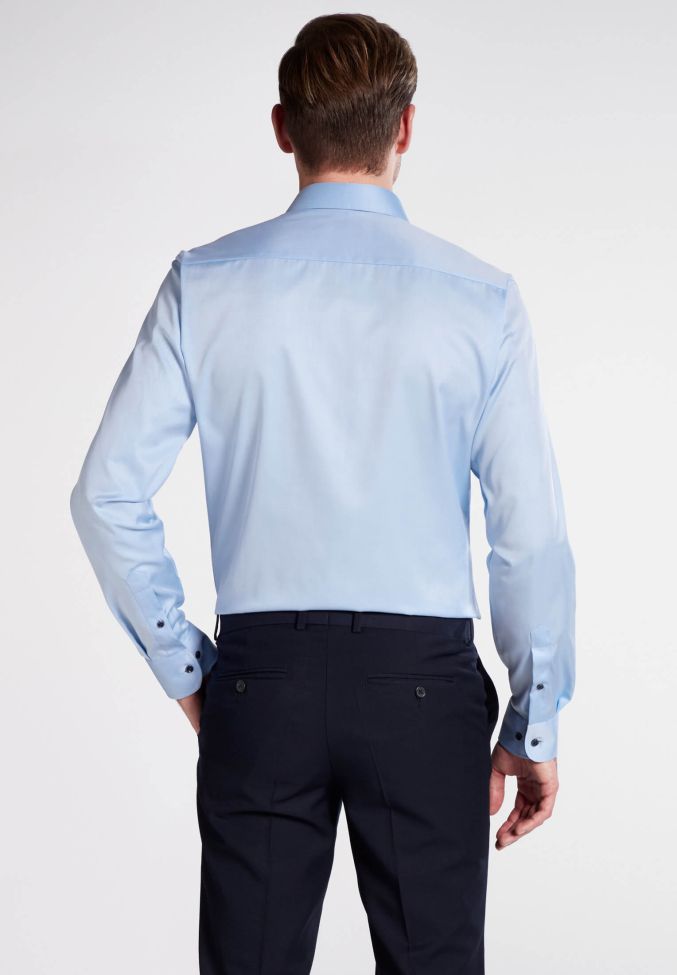 eterna Hemd Herren Eterna Slim Bügelfreie kragen Französisch Lange Ärmel Online Outlet