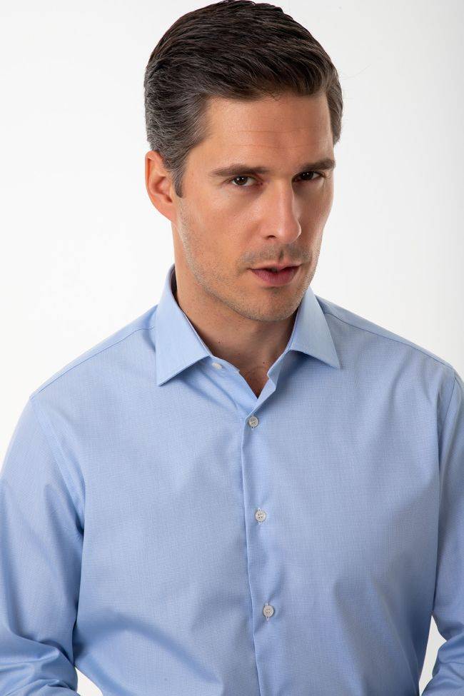 ingram Hemd Herren Ingram Slim Bügelfreie Einfarbig 100% Baumwolle kragen Italienisch Lange Ärmel Blitzangebot