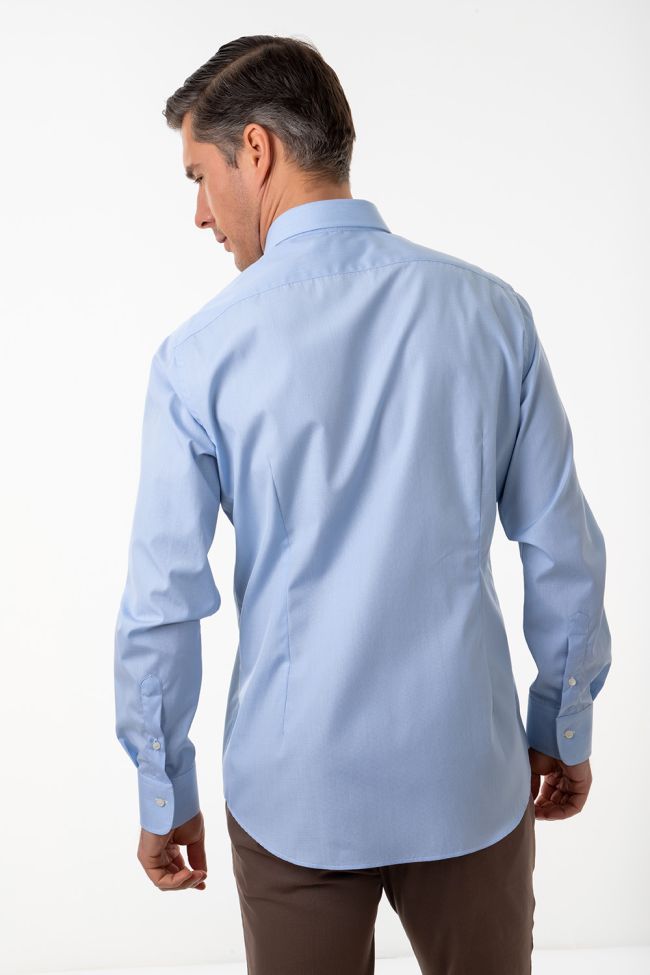 ingram Hemd Herren Ingram Slim Bügelfreie Einfarbig 100% Baumwolle kragen Italienisch Lange Ärmel Blitzangebot