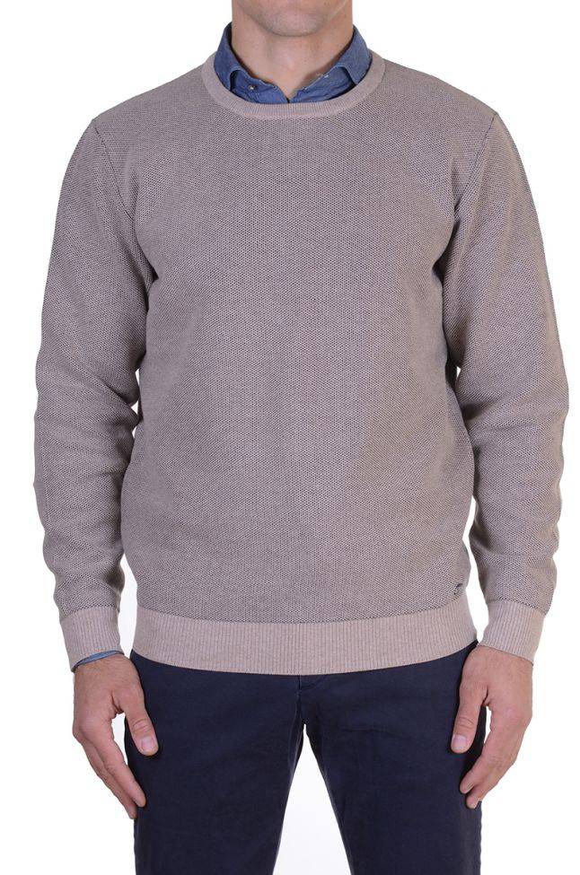 casamoda Strickwaren Herren Casamoda Rundhalsausschnitt Classic Einfarbig 100% winter cotton Super Sparpreis