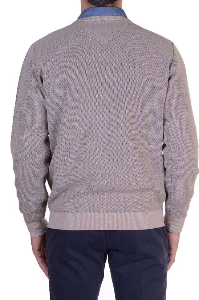 casamoda Strickwaren Herren Casamoda Rundhalsausschnitt Classic Einfarbig 100% winter cotton Super Sparpreis