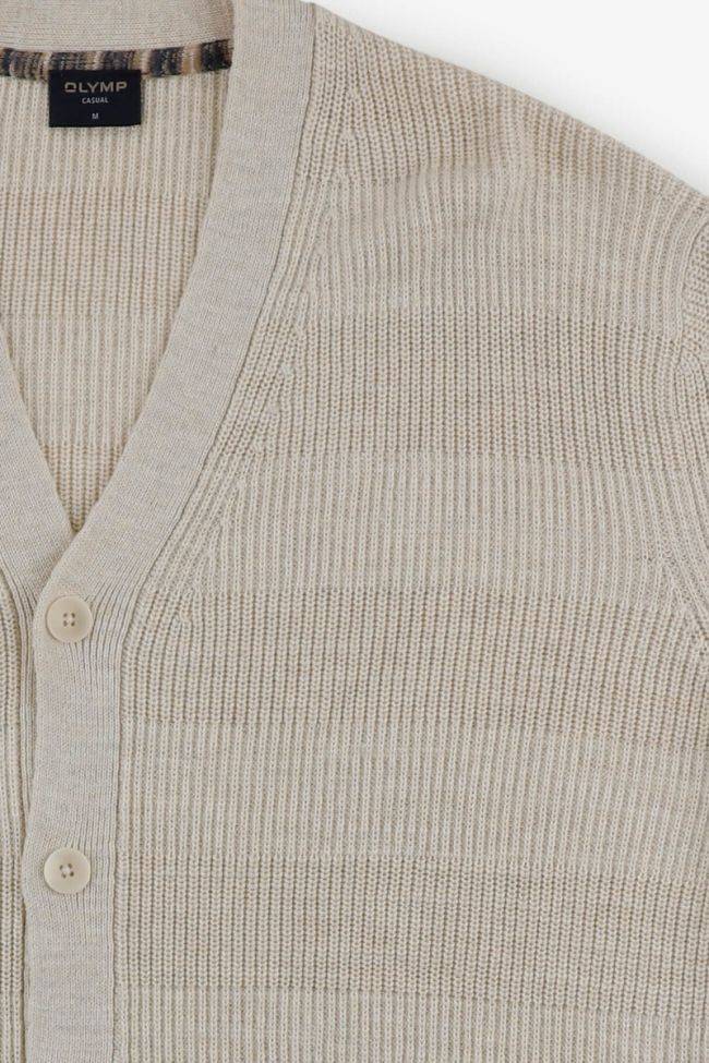 olymp Strickwaren Herren Olymp Cardigan Classic Streifen 100% Baumwolle Wochenangebot