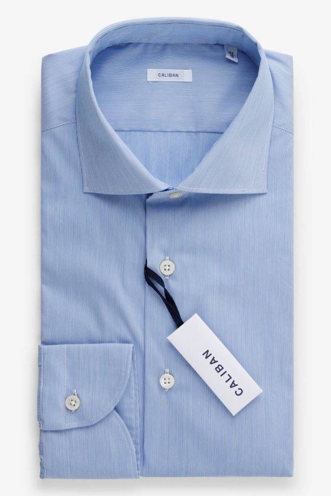 caliban Hemd Herren Caliban Regular Halb Unifarben 70% cotton 27% pa 3% ea kragen Französisch Lange Ärmel Riesige Rabatte
