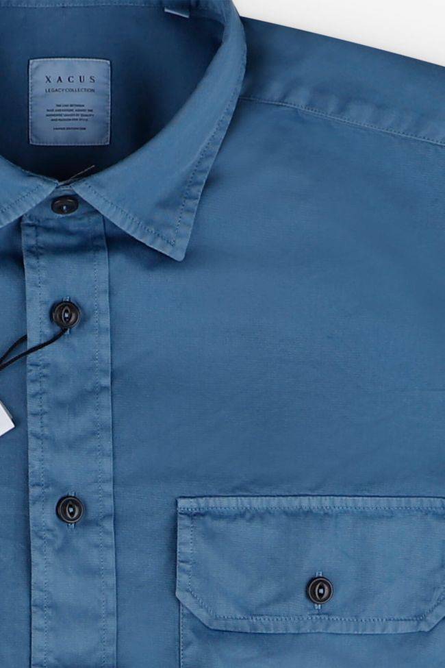 xacus Hemd Herren Xacus Regular Einfarbig 100% Baumwolle kragen Italienisch Lange Ärmel Kostenloser Versand international