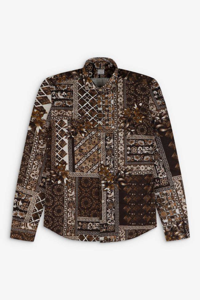 xacus Hemd Herren Xacus Regular Muster 80% BW 20% WO kragen Französisch Lange Ärmel Im Verkauf