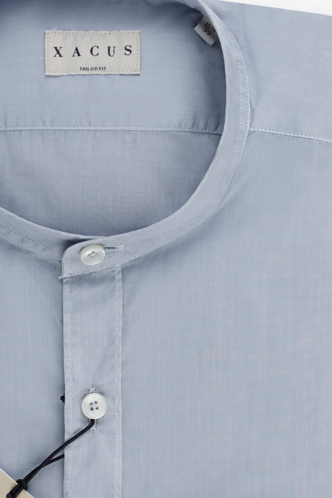 xacus Hemd Herren Xacus Regular Einfarbig 100% Baumwolle kragen Mandarinkragen Lange Ärmel zollfrei